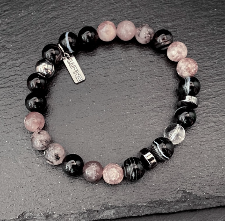 Lépidolite bracelet homme vertus bienfaits pierres naturelles
